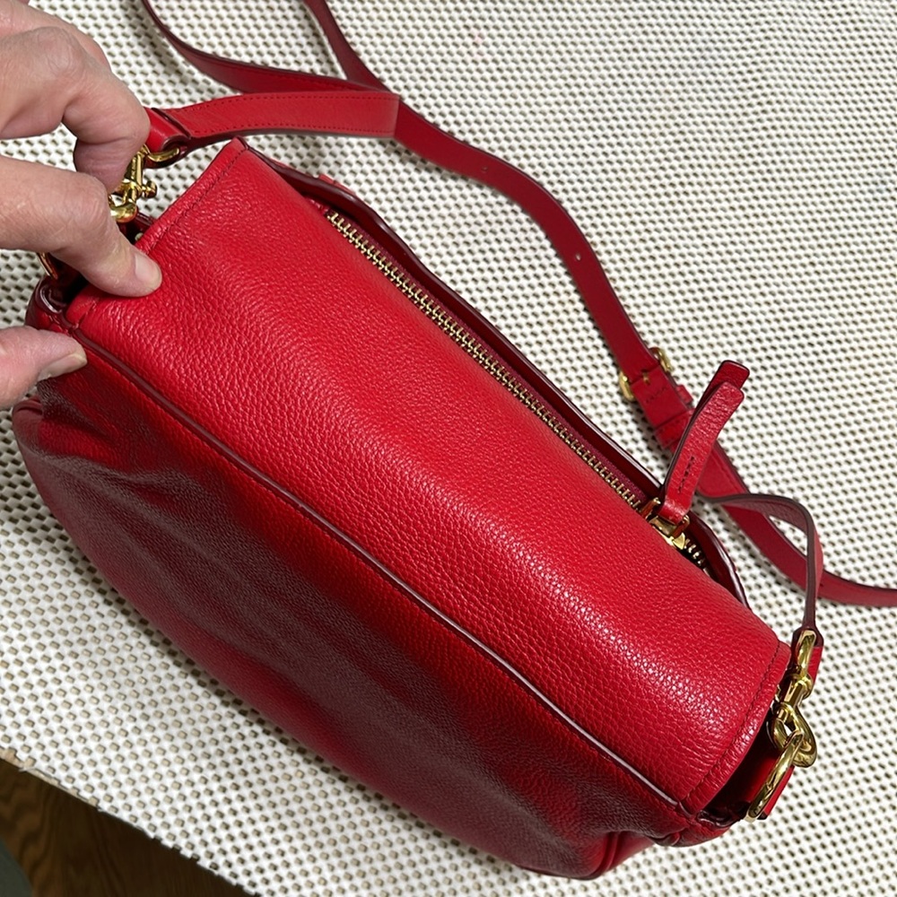 Marc Jacob’s Red Leather Empire City Crossbody Purse - Picture 3 of 15